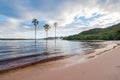 Canaima National Park Lagoon and waterfalls Royalty Free Stock Photo