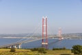 1915 Canakkale Bridge aerial view in Canakkale, Turkey. World\'s longest suspension bridge opened in Turkey. Turkish: 1915