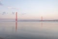 1915 Canakkale Bridge aerial view in Canakkale, Turkey. World\'s longest suspension bridge opened in Turkey. Turkish: 1915