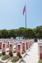 Canakkale Martyrs Memorial military cemetery in Canakkale Royalty Free Stock Photo