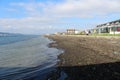 Sea calm skies and docks Royalty Free Stock Photo