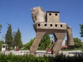 Trojan horse on place of ancient Troy in Canakkale Dardanelles / Turkey Royalty Free Stock Photo