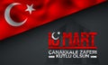 Canakkale Victory Day Background Design. Vector Illustration