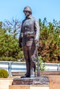 Canakkale war, soldier statue with clipping path Royalty Free Stock Photo