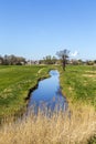 Canal at the Achterwasser on the island of Usedom Royalty Free Stock Photo