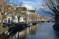 Canal in Alkmaar, Netherlands, Noordholland Royalty Free Stock Photo