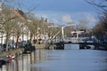 Canal in Alkmaar, Netherlands, Noordholland Royalty Free Stock Photo