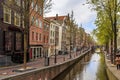 Canal in Amsterdam city Royalty Free Stock Photo