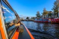 On the canal in Amsterdam.