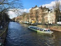 Canal in Amsterdam, Netherlands Royalty Free Stock Photo