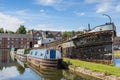 Canal barges moored in Ellesmere Port