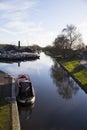 Canal Barges at Norbury Junction in Shropshire, United Kingdom