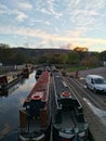 Canal barges at Pontcysyllte Royalty Free Stock Photo