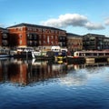 Canal basin Worcester uk Royalty Free Stock Photo