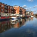 Canal basin Worcester uk Royalty Free Stock Photo