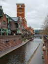 A canal in Birmingham with brickets