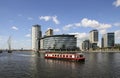 Canal boat, Salford Quays, Manchester, England