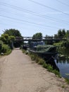 Canal boat at Tottenham Marshes