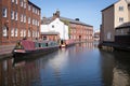 Canal boats on a Birmingham Canal Royalty Free Stock Photo