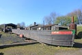 Canal boats on the wharf of the Dudley Canal Royalty Free Stock Photo