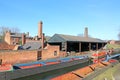 Canal boats on the wharf of the Dudley Canal Royalty Free Stock Photo