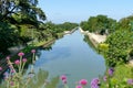 The canal bridge over the river, Garonne in Agen Royalty Free Stock Photo