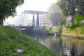 Canal and bridge s`Hertogenbosch Zuid-Willemsvaart August 29, 2019 landscape