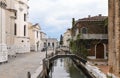 The canal with the bridge in Venice Royalty Free Stock Photo