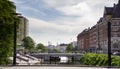 The canal bridges in the downtown area called SÃÂ¶dertull in MalmÃÂ¶, Sweden, on a warm summer morning Royalty Free Stock Photo