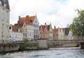 Istoric buildings and Canal of Bruges, Belgium.