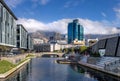 Canal in Cape Town lined by office buildings on its banks
