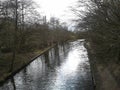 Canal at Cassiobury Park Nature Reserve Royalty Free Stock Photo