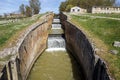 Canal castilla locks in Fromista