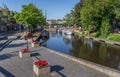 Canal in the center of Coevorden Royalty Free Stock Photo