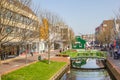 Canal in the central shopping street of Zaandam