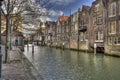 Canal in Dordrecht, Holland Royalty Free Stock Photo