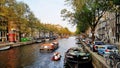 A canal in downtown Amsterdam, the Netherlands