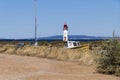 Canal du Midi and Les Onglous lighthouse, Agde, France Royalty Free Stock Photo