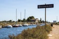 Canal du Midi and Les Onglous lighthouse, Agde, France