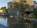 Canal du Midi Lock and Gates in Aude, Languedoc-Roussillon