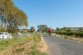 Canal Du Midi, and walking and cycling path outside Villeneuve
