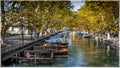 Canal du Vasse and Pont des Amours in Annecy, France.