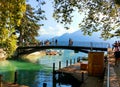 Canal du Vasse and Pont des Amours in Annecy, France.