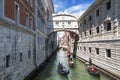 Canal with floating gondolas, Venice