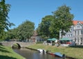 Canal in Friedrichstadt,North Frisia,Schleswig-Holstein,Germany Royalty Free Stock Photo