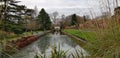 Canal Gardens and Fountain at Roundhay in Leeds West Yorkshire England