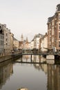 Canal in Gent, Belgium Royalty Free Stock Photo