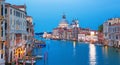 Canal Grande with Basilica Santa Maria della Salute in the background, Venice, Italy Royalty Free Stock Photo