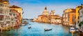 Canal Grande panorama at sunset, Venice, Italy Royalty Free Stock Photo
