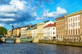 Canal in the historic centre of Gothenburg - Sweden Royalty Free Stock Photo